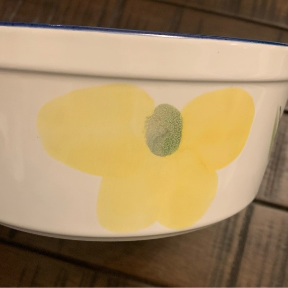 Maxam Oven to Table Cookware Souffle Casserole Dish 8” Portugal Daisy Hand Paint - Picture 4 of 8